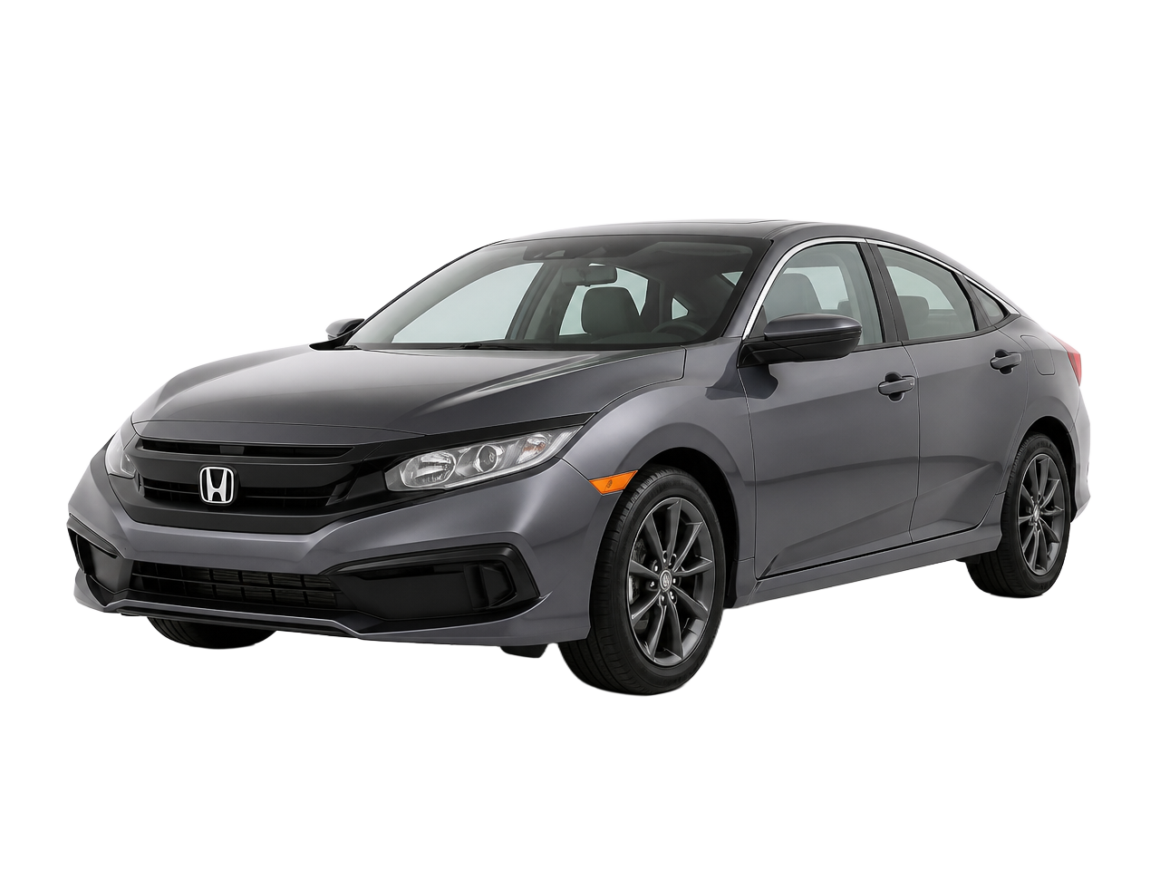 Gray Honda Civic weekly rental vehicle, currently unavailable