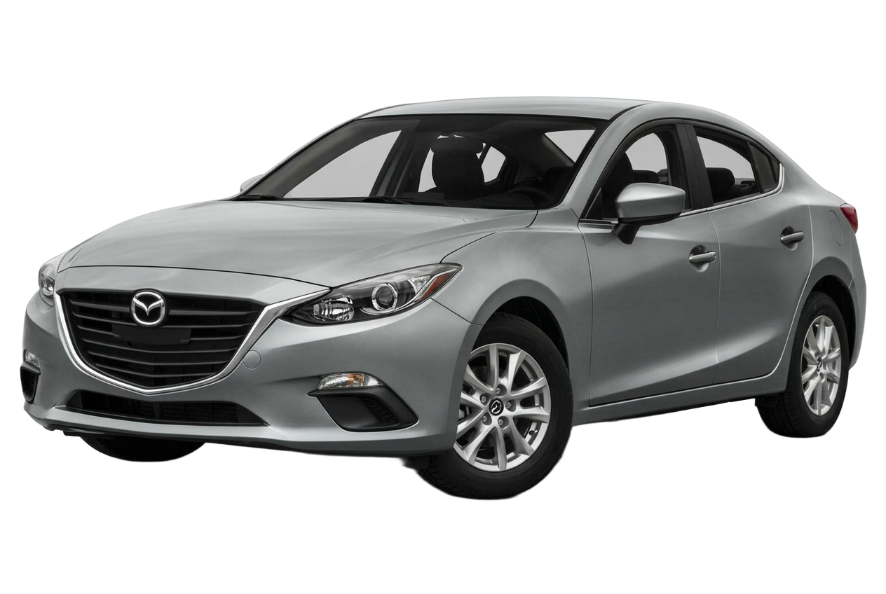 Mazda 3 plateado de alquiler semanal, actualmente no disponible